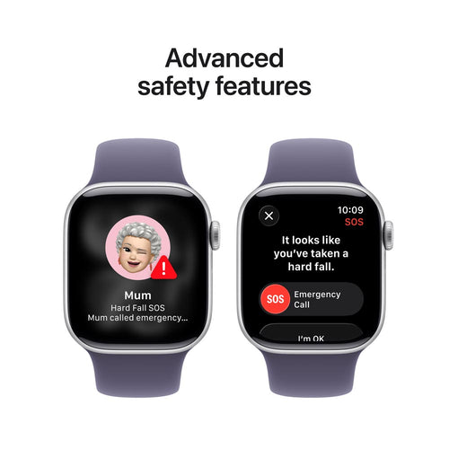 Apple Watch Series 11 GPS 42mm Silver Aluminium Case with Purple Fog Sport Band - M/L (MEU74X/A)