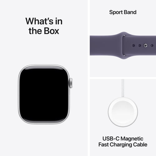 Apple Watch Series 11 GPS 42mm Silver Aluminium Case with Purple Fog Sport Band - M/L (MEU74X/A)