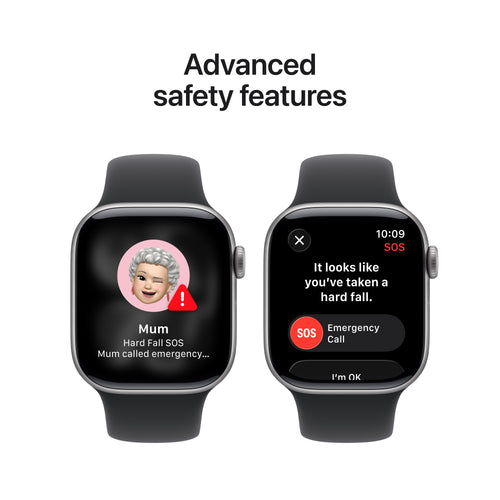 Apple Watch Series 11 GPS 42mm Space Grey Aluminium Case with Black Sport Band - S/M