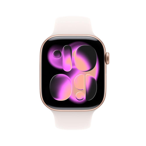 Apple Watch Series 11 GPS 46mm Rose Gold Aluminium Case with Light Blush Sport Band - M/L (MEV74X/A)