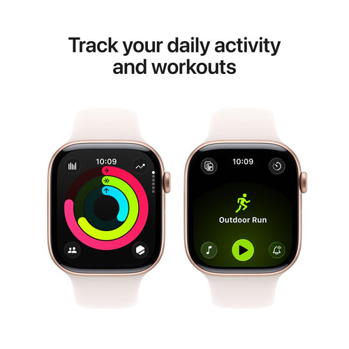 Apple Watch Series 11 GPS 46mm Rose Gold Aluminium Case with Light Blush Sport Band - M/L (MEV74X/A)