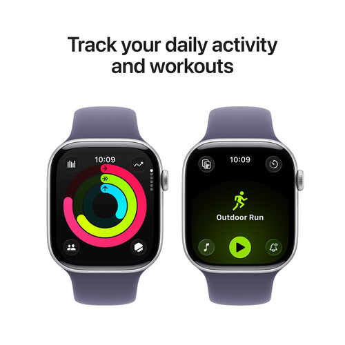 Apple Watch Series 11 GPS 46mm Silver Aluminium Case with Purple Fog Sport Band - M/L (MEVA4X/A)