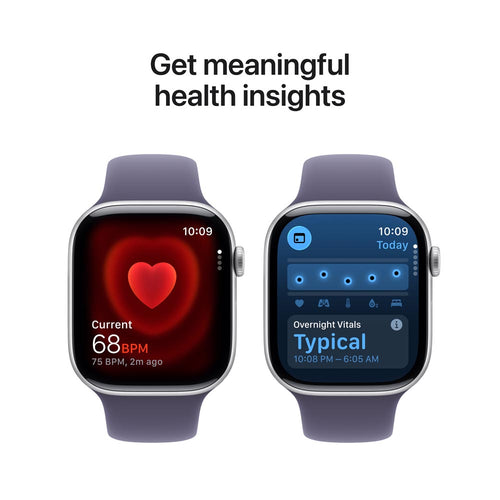 Apple Watch Series 11 GPS 46mm Silver Aluminium Case with Purple Fog Sport Band - M/L (MEVA4X/A)