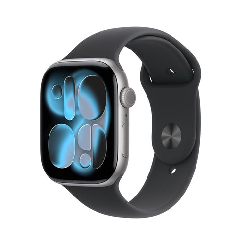 Apple Watch Series 11 GPS 46mm Space Grey Aluminium Case with Black Sport Band - M/L (MEV44X/A)