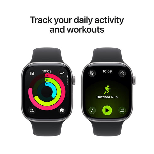 Apple Watch Series 11 GPS 46mm Space Grey Aluminium Case with Black Sport Band - S/M (MEV04X/A)