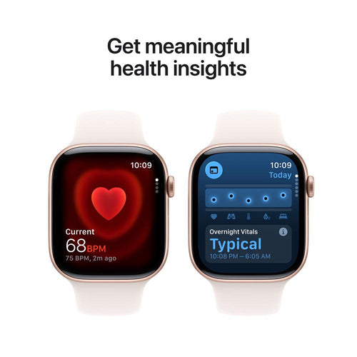 Apple Watch Series 11 GPS + Cellular 46mm Rose Gold Aluminium Case with Light Blush Sport Band - S/M