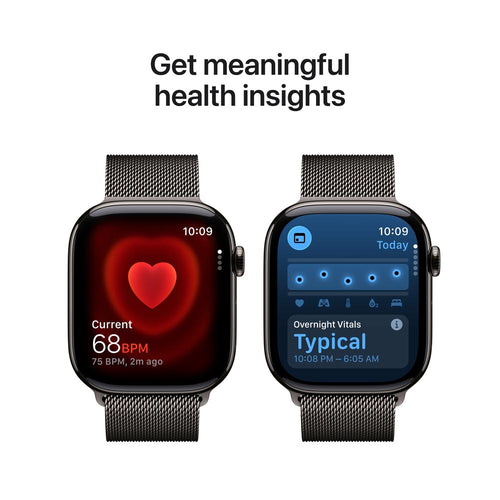 Apple Watch Series 11 GPS + Cellular 46mm Slate Titanium Case with Slate Milanese Loop - S/M