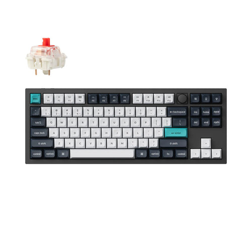 Keychron Q3 Max Wireless Custom Mechanical Keyboard (Q3M-M1 Black - Red Switch)