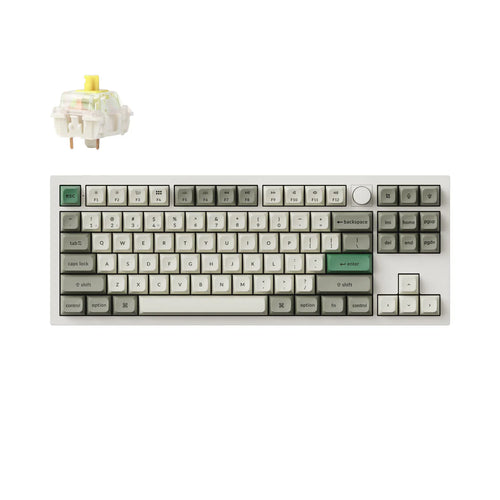 Keychron Q3 Max Wireless Custom Mechanical Keyboard (Q3M-P4 White - Banana Switch)