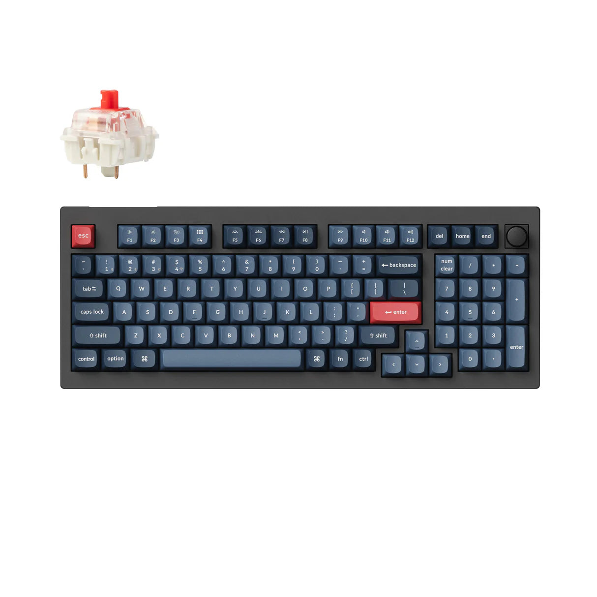 Keychron V5 Max Wireless Custom Mechanical Keyboard (V5M-D1 Red Switch)