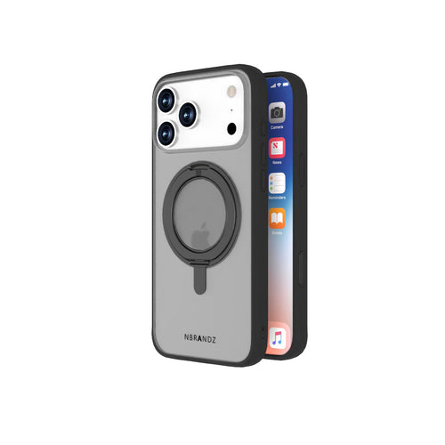 Nbrandz/N-Mag360-iPhone 17 Pro Max Matt Black Mag360 Touch 360 Rotation Protective Case