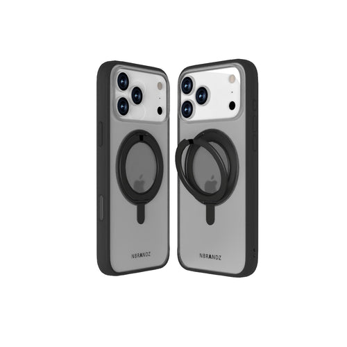 Nbrandz/N-Mag360-iPhone 17 Pro Max Matt Black Mag360 Touch 360 Rotation Protective Case