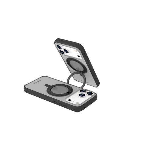Nbrandz/N-Mag360-iPhone 17 Pro Max Matt Black Mag360 Touch 360 Rotation Protective Case