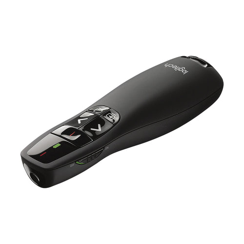 Logitech R400 Wireless Presenter Remote Control with Red Laser Pointer (Black)