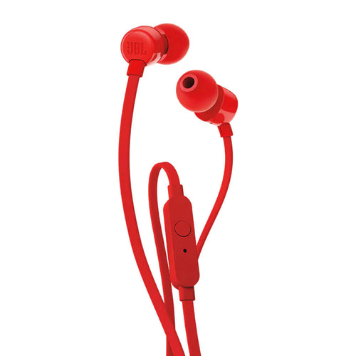 JBL Tune 110 Earphones + Mic Red