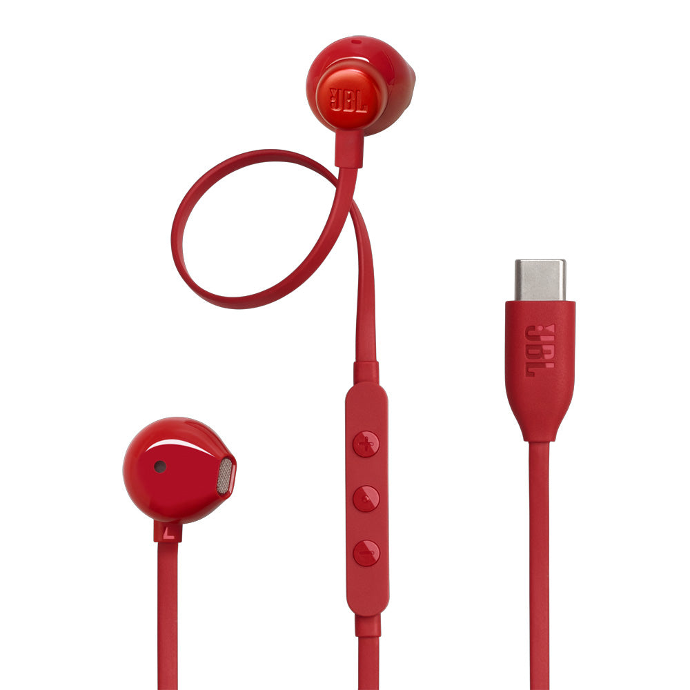 JBL Tune 305C USB-C Earbuds Red