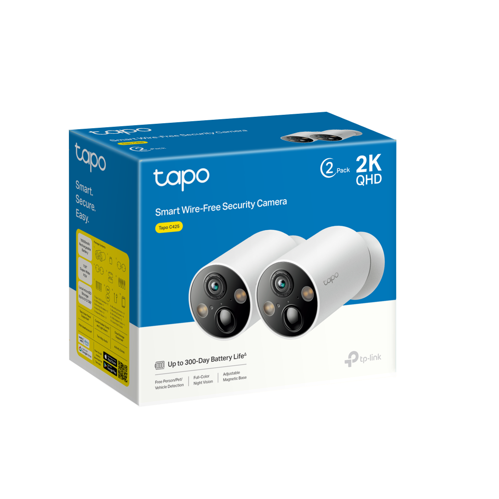 [Challenger Exclusive] TP-Link Tapo C425 Smart Wire-free Security Camera (2-Pack)