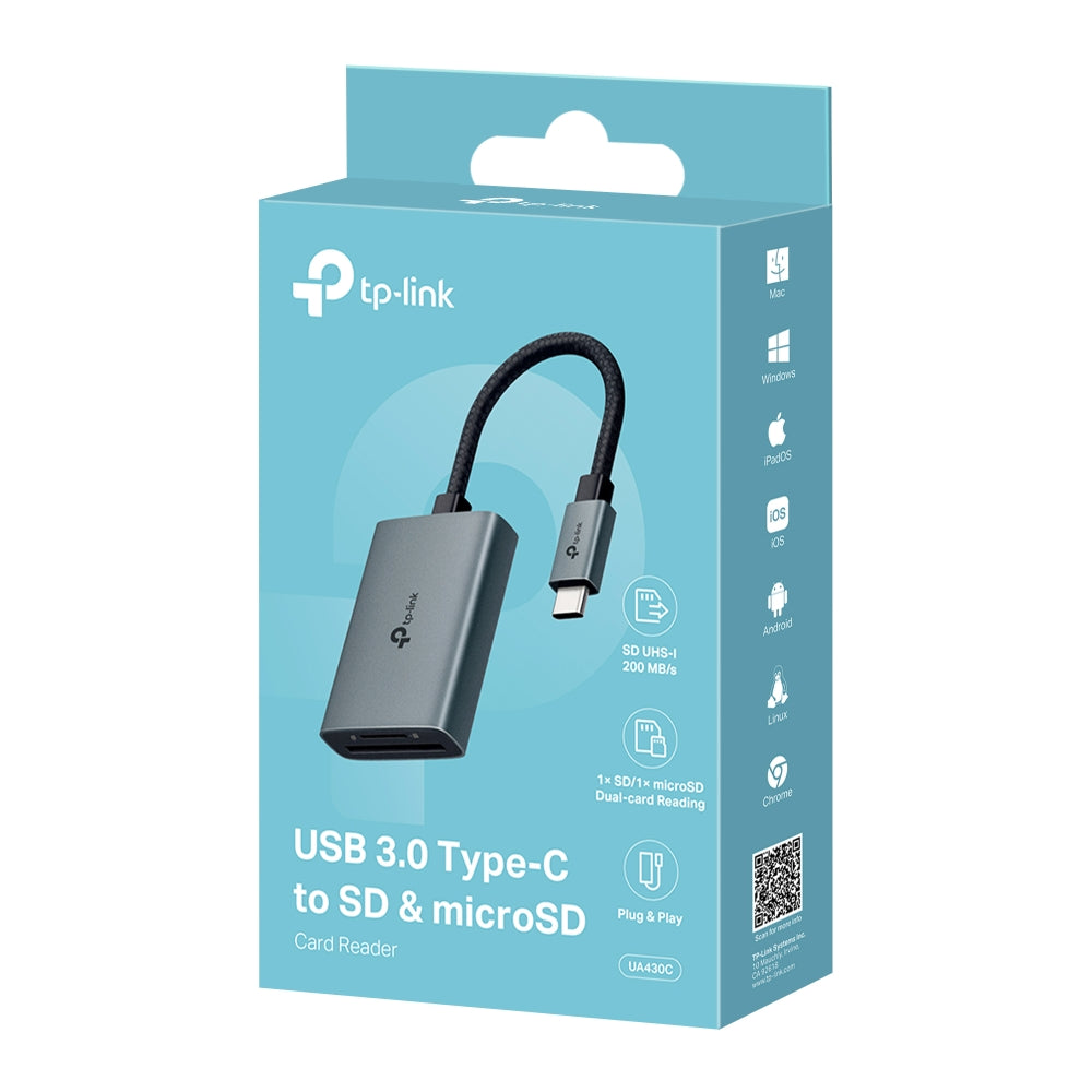 TP-Link UA430C USB Type-C to SD & microSD Card Reader