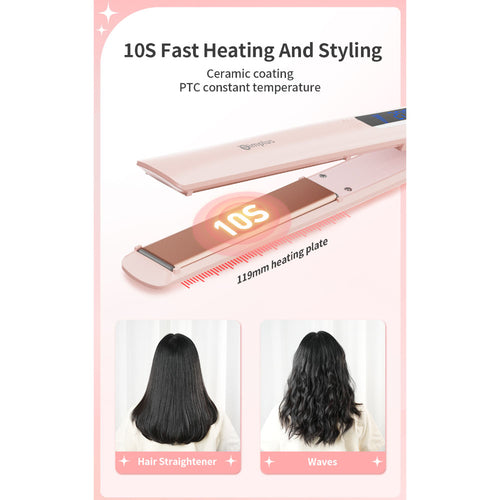 Simplus ZFBA003PK01-S Hair Straightener with Display Pink