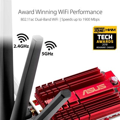 Asus Dual-band Wireless-AC1900 PCI-E Adapter (PCE-AC68)