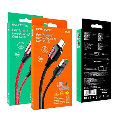Borofone BU14 Heroic Type-C USB Cable (Black)