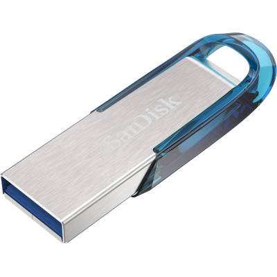 SanDisk Ultra Flair Flash Drive 64GB (Tropical Blue) USB 3.0 [SDCZ73-064G-G46B]