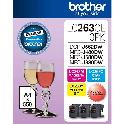 Brother LC263CL 3PK CMY Ink Cartridge