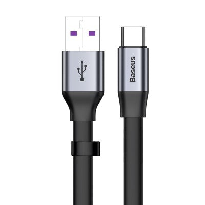 Baseus CATMBJ-BG1 USB A to Type-C Cable 40W 3A 23cm (Gray+Black)