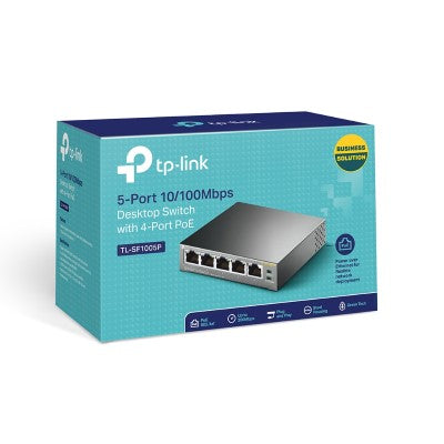 TP-Link TL-SF1005P  5-Port 10/100Mbps Desktop Switch with 4-Port PoE