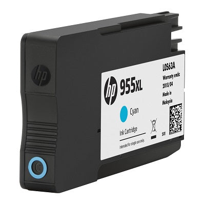 HP 955XL Cyan Original Ink Cartridge (L0S63AA)