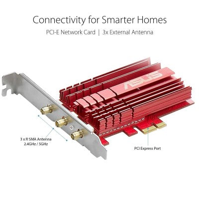 Asus Dual-band Wireless-AC1900 PCI-E Adapter (PCE-AC68)