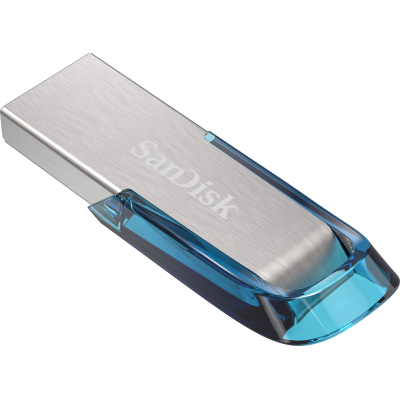 SanDisk Ultra Flair Flash Drive 64GB (Tropical Blue) USB 3.0 [SDCZ73-064G-G46B]