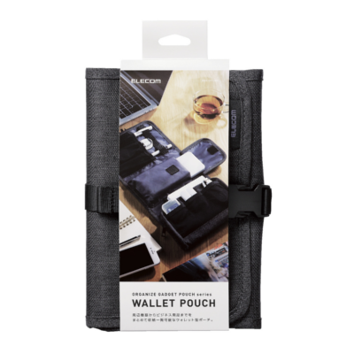 Elecom BMA-GP13 Wallet Pouch Organizer Foldable (Black)