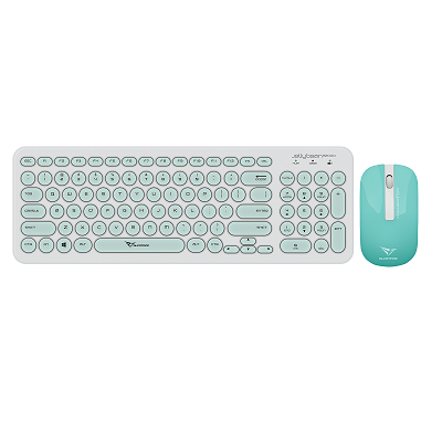 Alcatroz JellyBean A2000 Wireless Keyboard Combo (White Mint)