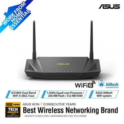 Asus RT-AX56U Dual Band AX1800 Wifi6 Router