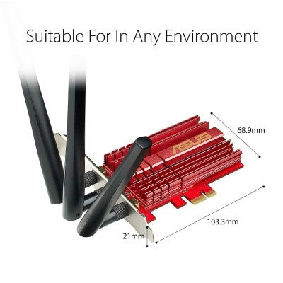 Asus Dual-band Wireless-AC1900 PCI-E Adapter (PCE-AC68)