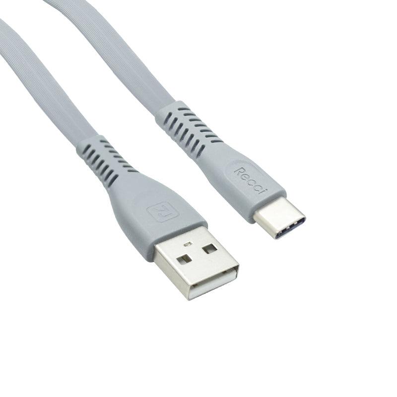 Recci RCT-D01 USB A to Type-C USB2.0 2.4A Cable 1M Grey