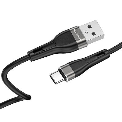 Borofone BX46 Rush Silicone Type C USB Cable (Black)