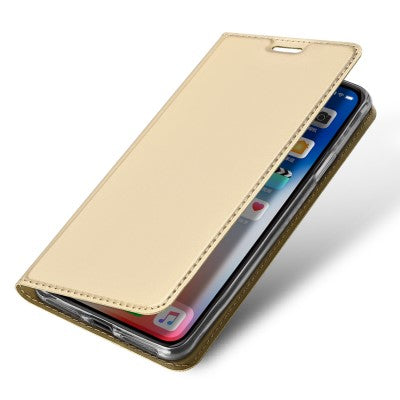 Dux Ducis Leather Case For iPhone XS Gold