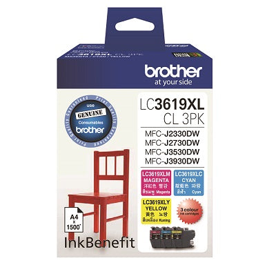 Brother LC3619CL 3PK CMY Ink Cartridge