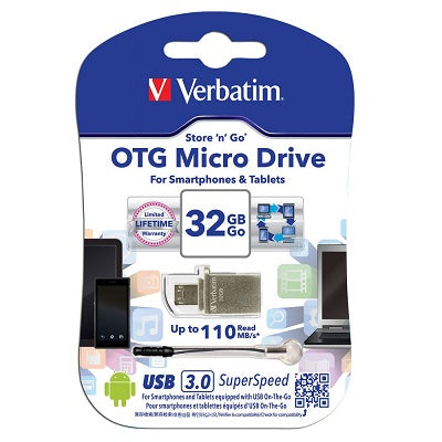Verbatim OTG Micro 32GB USB 3.0 Flash Drive
