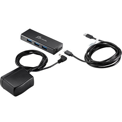 J5Create USB 3.0 4-port Mini Hub (JUH340) w Power Adapter