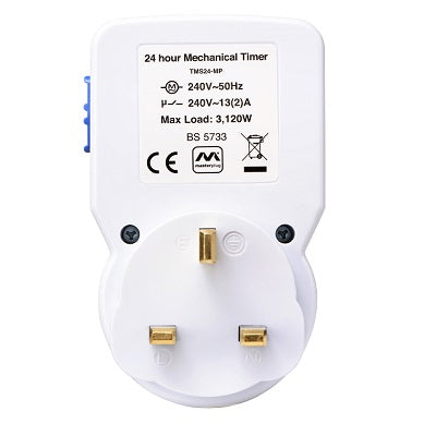 Masterplug TMS24-MPA 24 Hour Mechanical Segment TImer