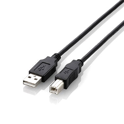 Elecom U2C-BN10BK A-B Normal 1.0m USB 2.0 Cable (Black)