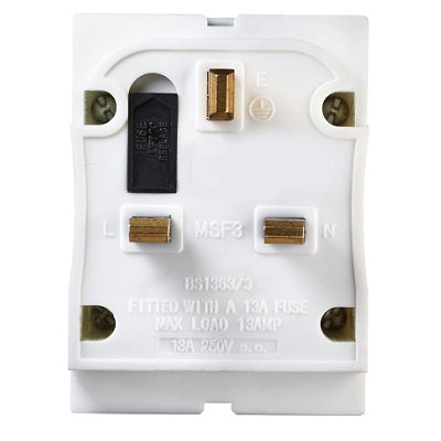 Masterplug MSF3-MPA 3 Way Fused Adapter (White)