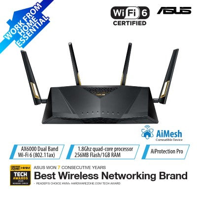 Asus RT-AX88 AX6000 Dual-Band 802.11ax Smart Wi-Fi Router