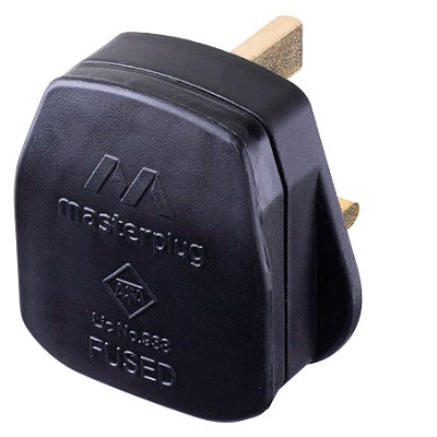 Masterplug PT13B-MPA 13A Plug with 13 Amp Fuse (Black)