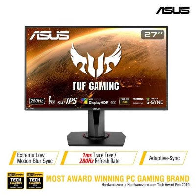 Asus TUF Gaming VG279QM - 27-inch FHD 280Hz Fast IPS Gaming Monitor