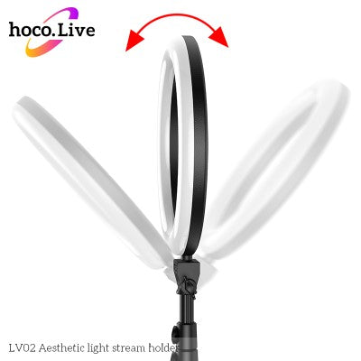 Hoco LV02 Selfie LED Ring Light with Tripod & Holder for 3Devices
