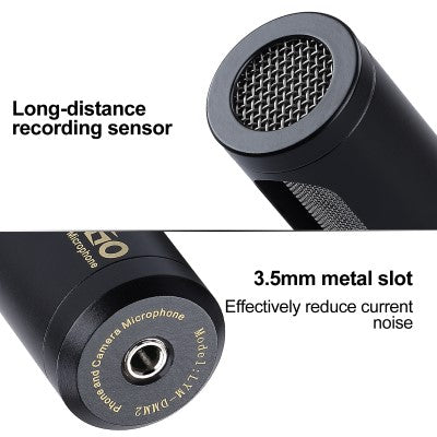 LENSGO Super-Cardioid Interview Live Stream Microphone 5m Range For Pro Vlogging (Black)